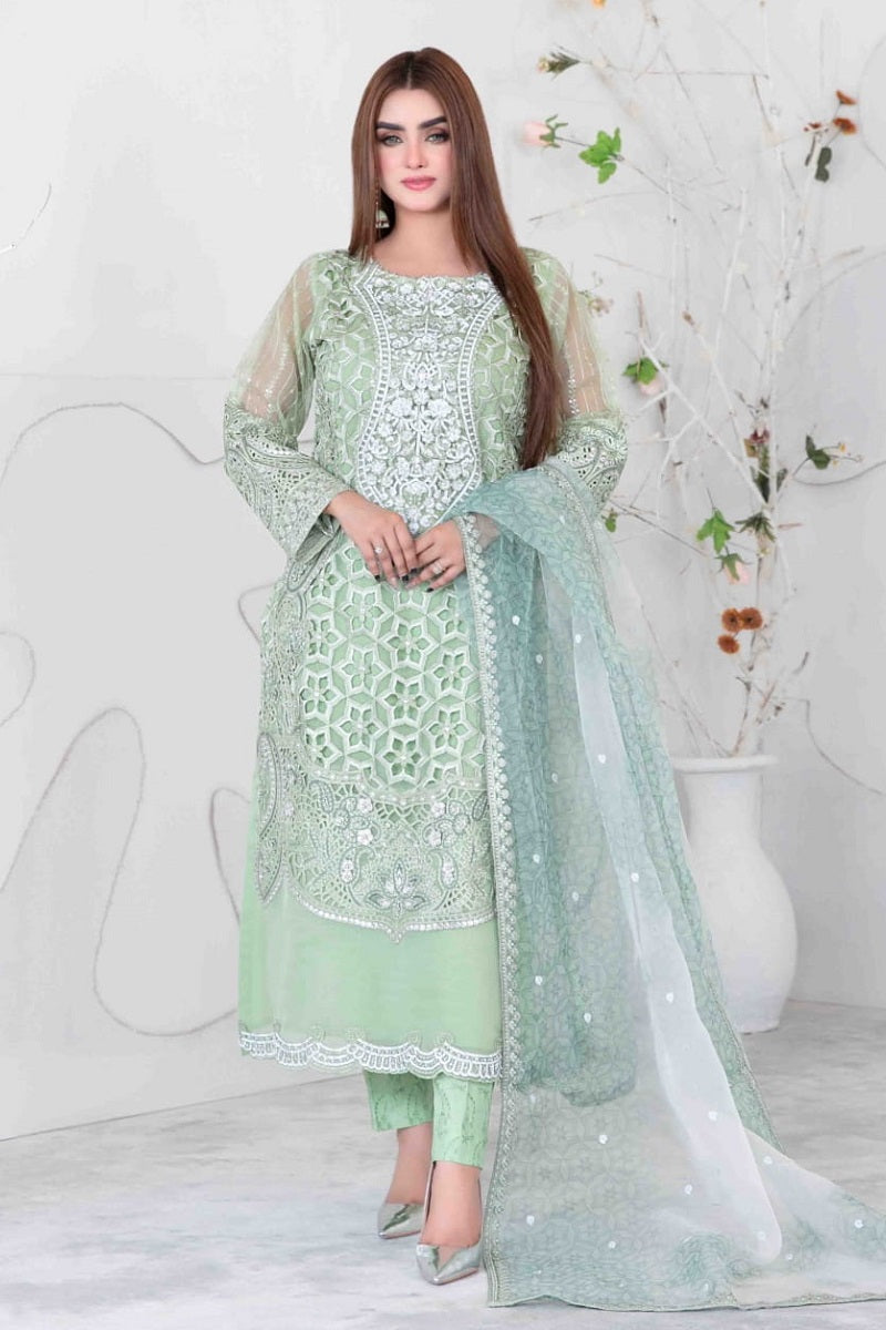 Tawakkal - Gelareh - Exclusive Organza Collection Unstitched 3Pc - D 3653