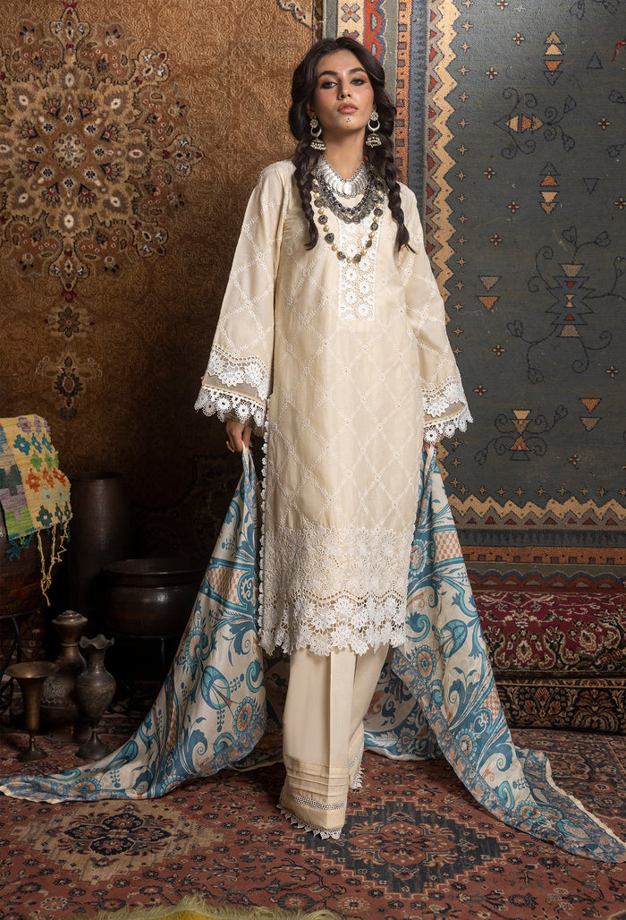 Adan Libas Luxury Chikankari Lawn Embroidered Series by Ayesha Zia -ALAZ-01