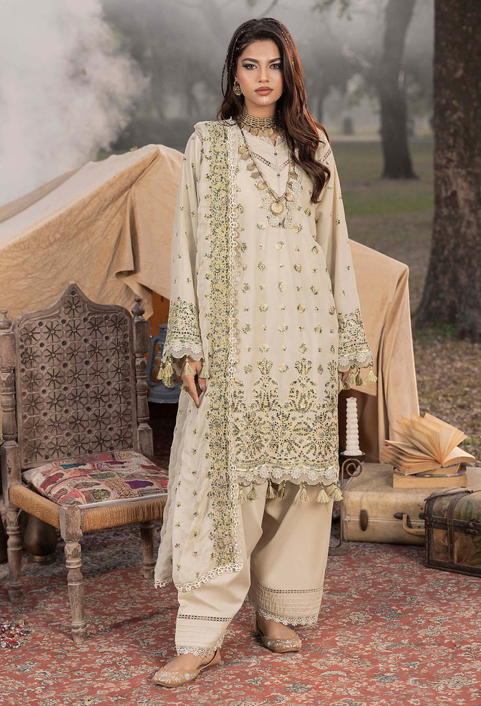 Adan Libas – Multikaari Schiffli Luxury Un-Stitched Lawn Embroidered’25 – ALMK-03