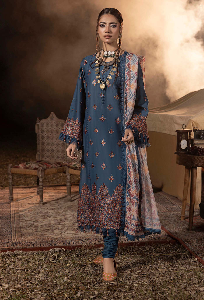Adan Libas – Multikaari Schiffli Luxury Un-Stitched Lawn Embroidered’25 – ALMK-08