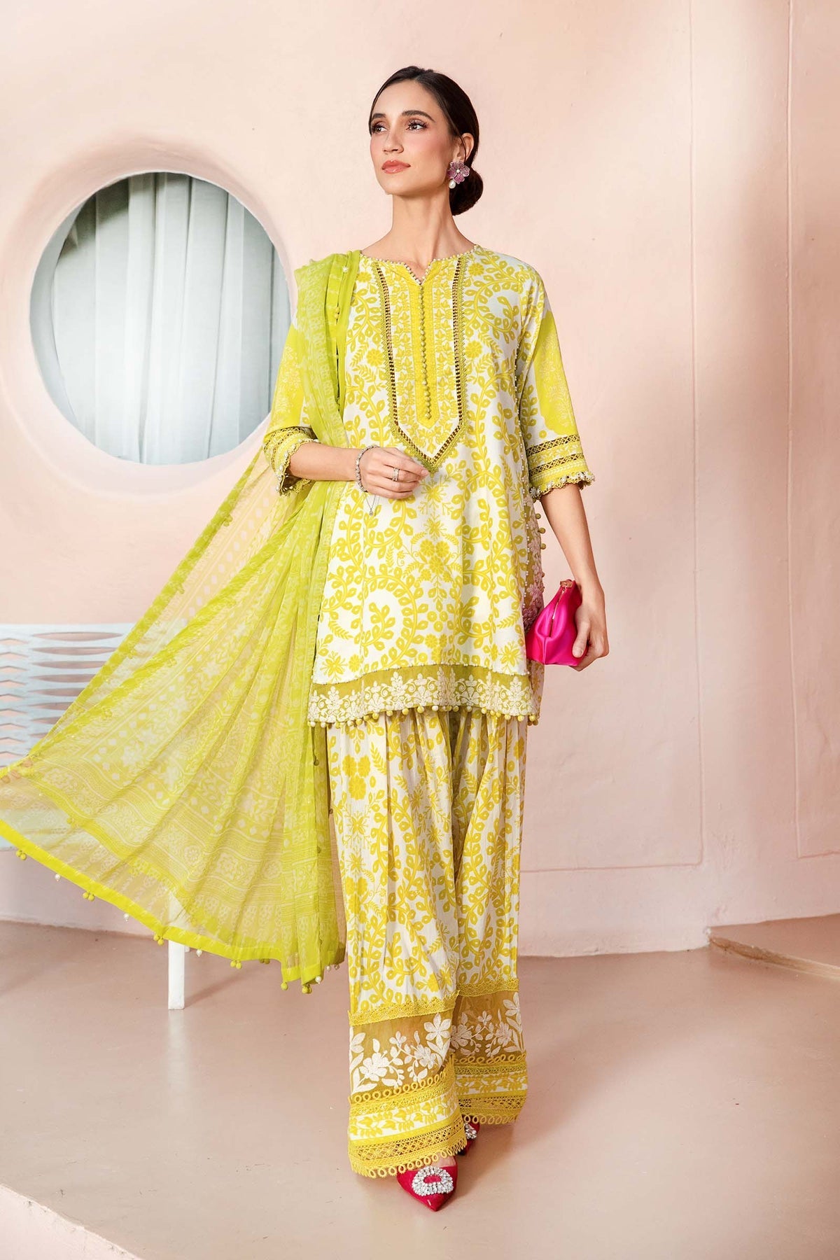 M Prints by Maria B Embroidered Suits Unstitched 3 Piece MB25MP 4A - Summer Collection