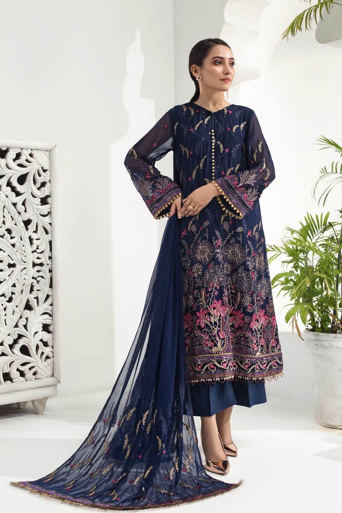Alizeh Luxury Chiffon - Dreamy Sapphire