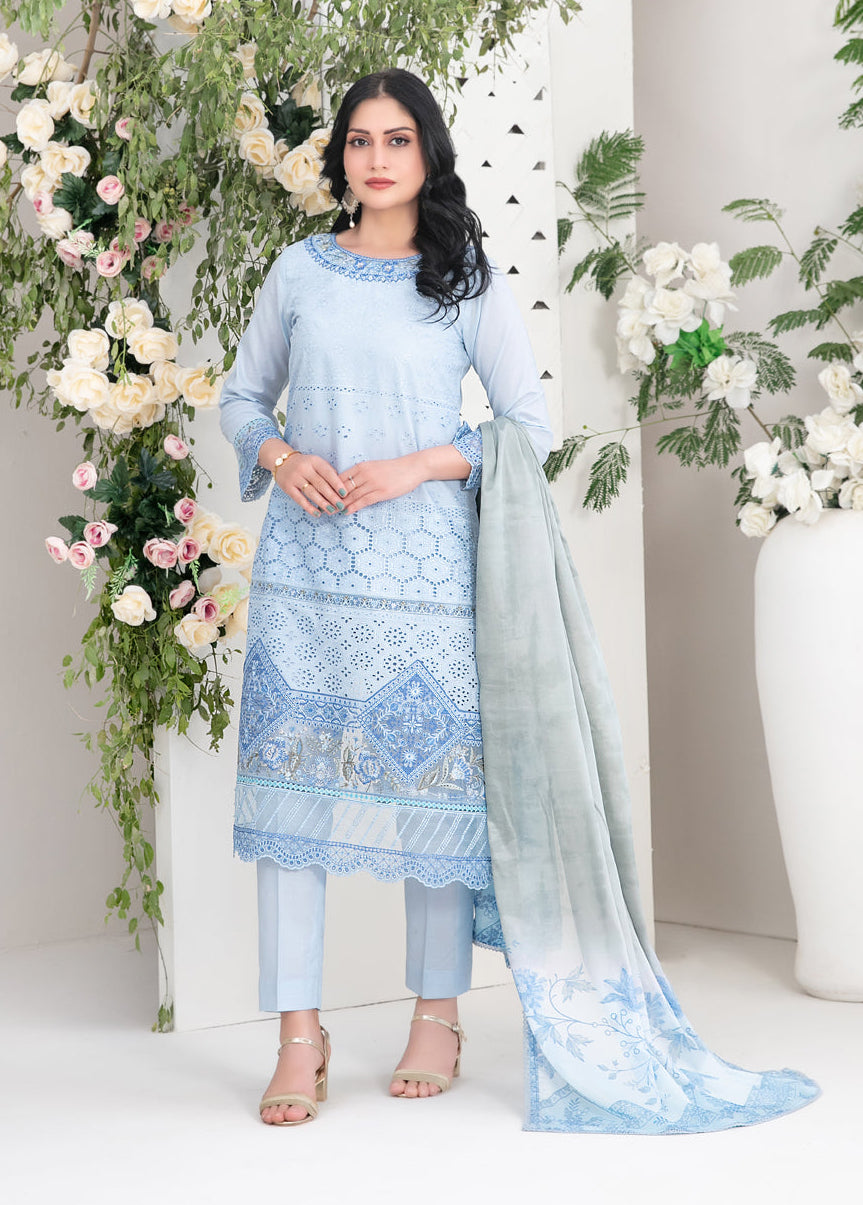 Tawakkal - Meethi Meethi Eid - Saija Schiffli Embroidered Suits - D-1240