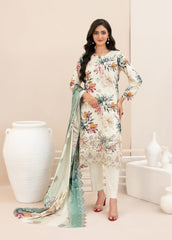 Tawakkal Fabrics Embroidered Staple Digital Print Suits Unstitched 3 Piece (Cutwork Dupatta) - D-4507 - Misbah