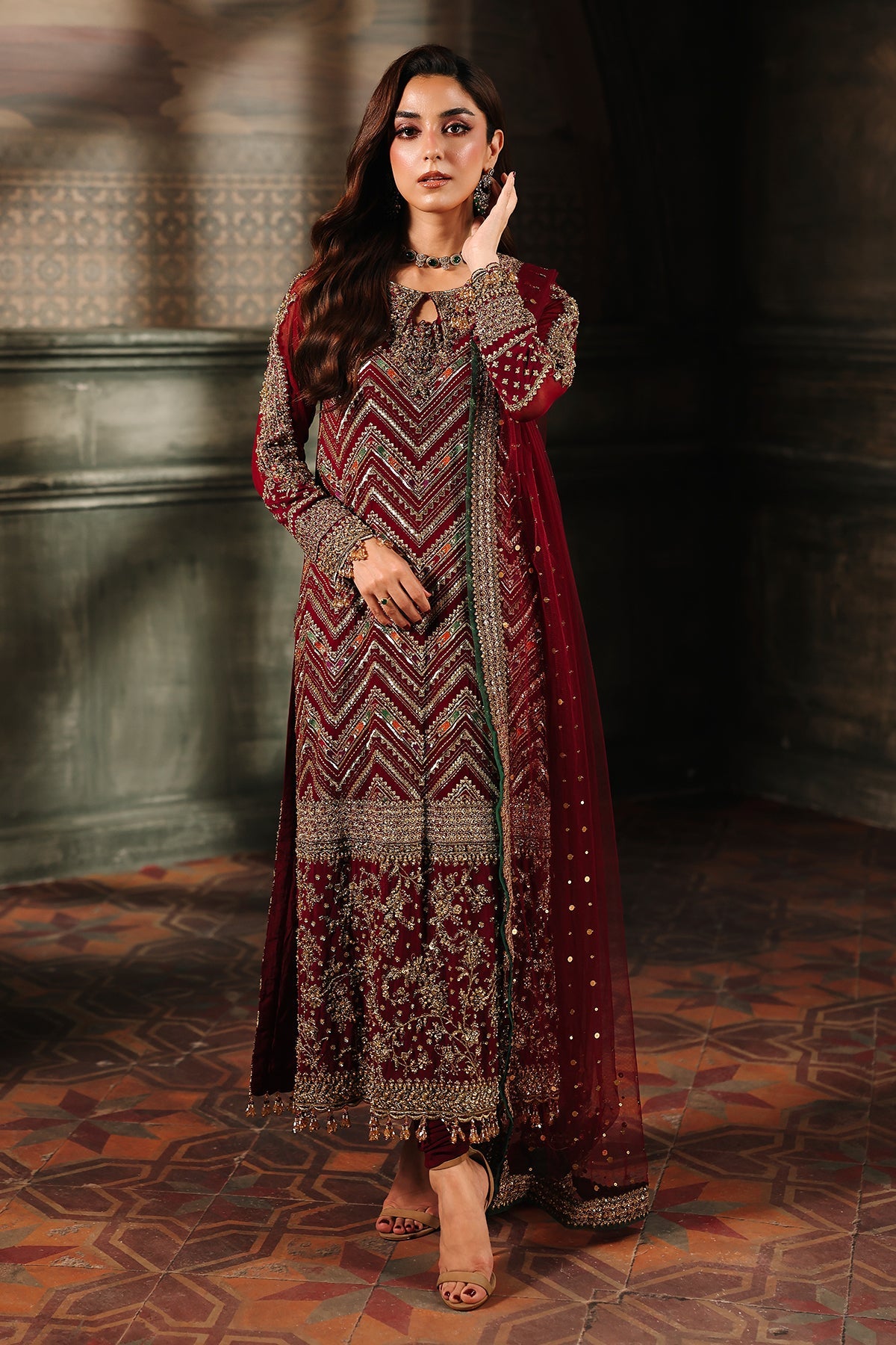 Dastan E Jashan by Charizma Embroidered Chiffon Suits Unstitched 4 Piece CRZ25DF DJW5-03 - Formals Collection