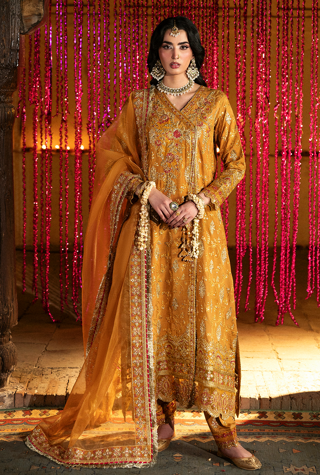 Singhar By Saad Shaikh Embroidered Raw Silk Suits Unstitched 3 Piece SSK25SG KAYA - Festive Collection