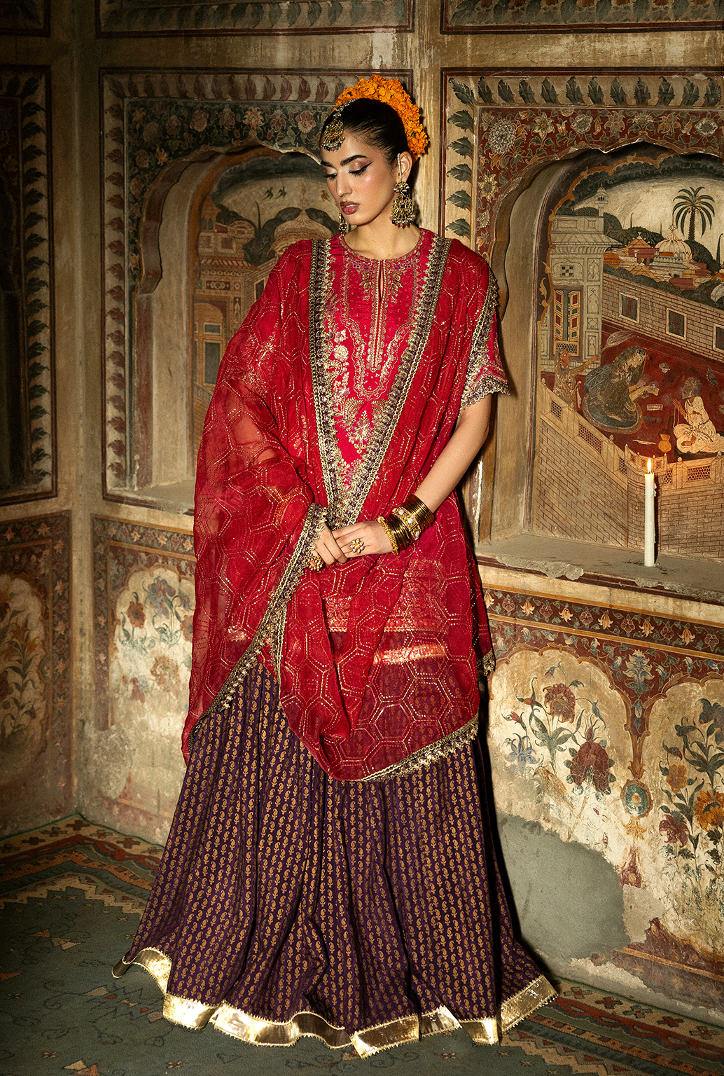 Singhar By Saad Shaikh Embroidered Raw Silk Suits Unstitched 3 Piece SSK25SG GULRUKH - Festive Collection