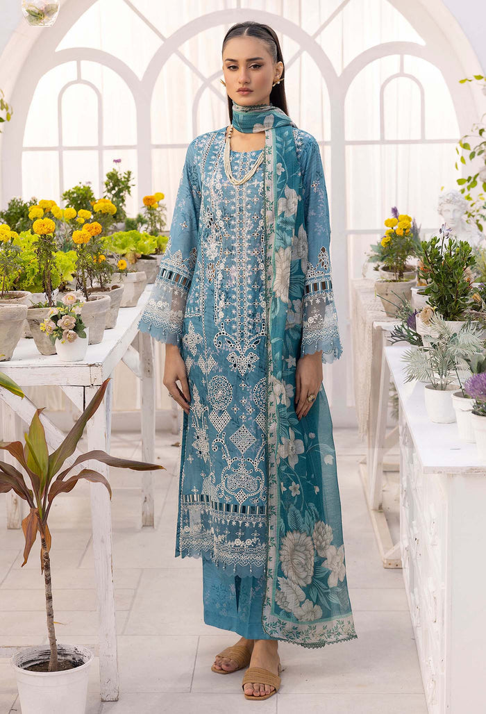 Adan Libas - Solana Embroidered Lawn Suits Unstitched 3 Piece ALSL- 04 - Lawn Collection