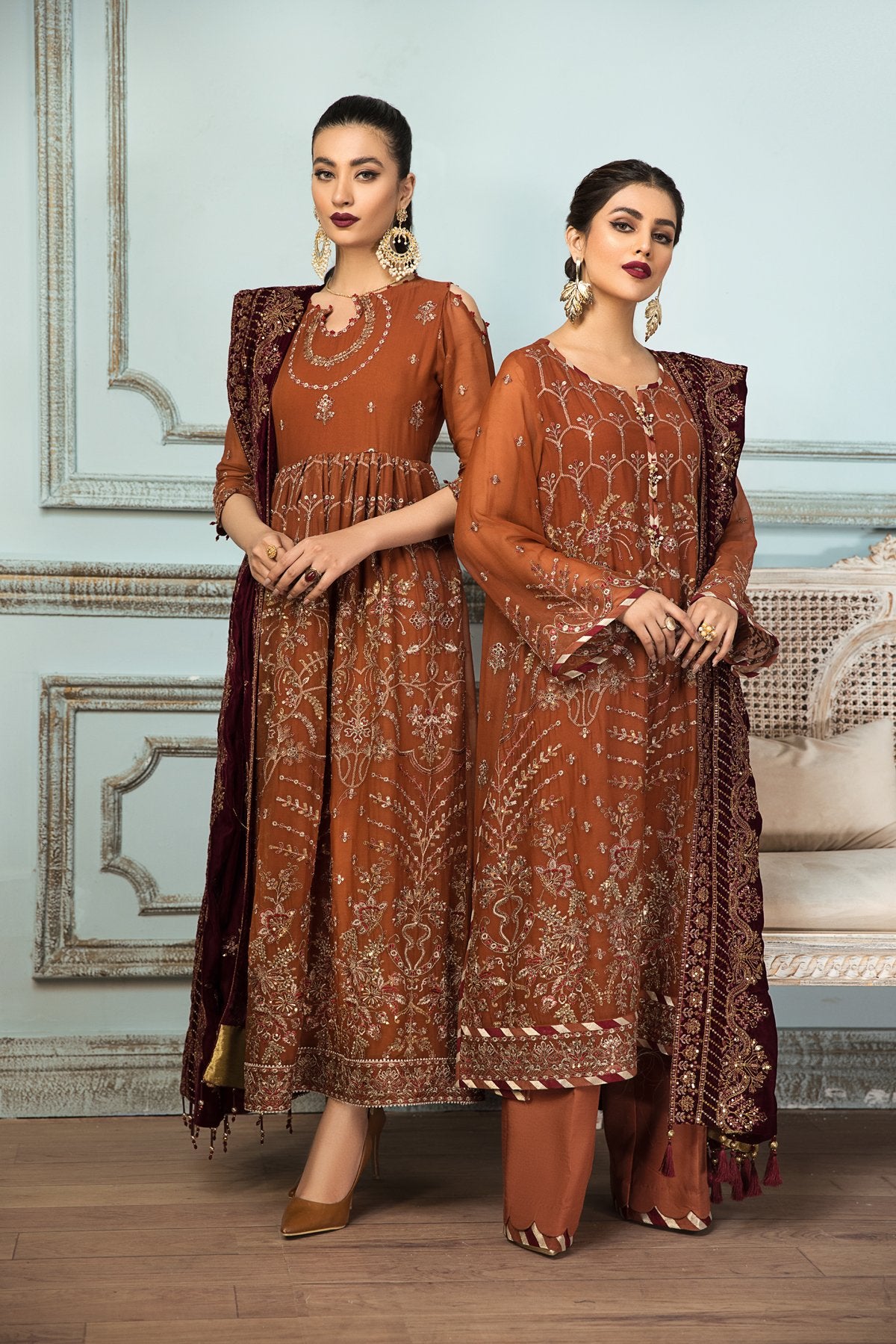Alizeh Luxury Chiffon Mah-E-Ru - Sarang