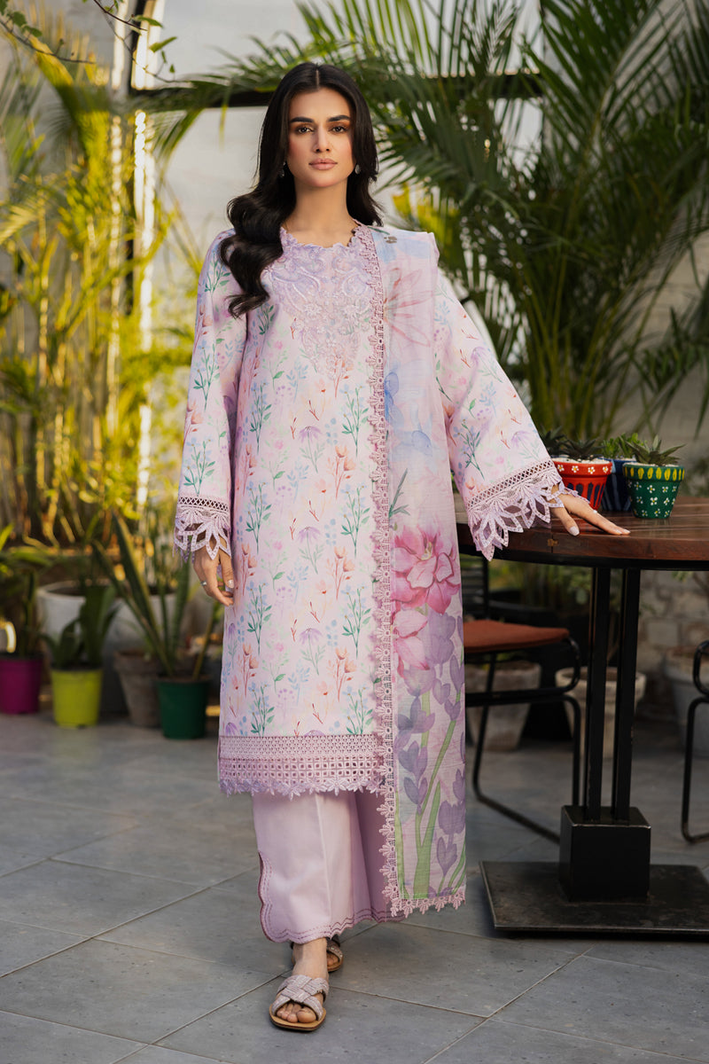 Lifestyle by Rang Rasiya Embroidered Lawn Suits Unstitched 3 Piece RR25LS D-12 Blush - Summer Collection