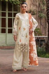 Alizeh Luxury Lawn Embroidered 3PC Un-Stitched Suit - AF-EPL-7041-RUPAL