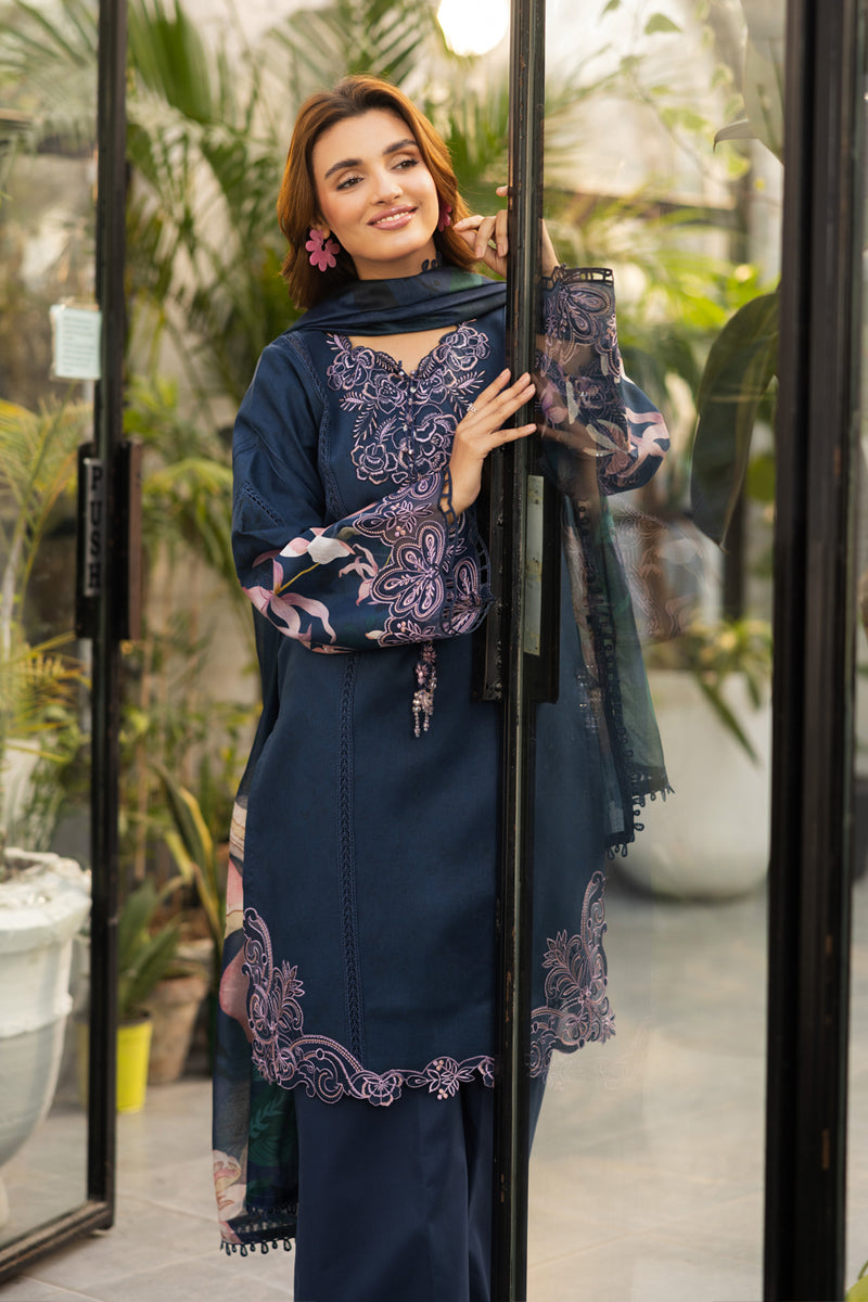 Lifestyle by Rang Rasiya Embroidered Lawn Suits Unstitched 3 Piece RR25LS D-07 Luna - Summer Collection