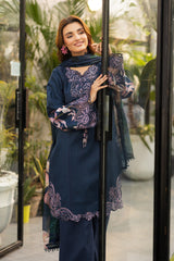 Lifestyle by Rang Rasiya Embroidered Lawn Suits Unstitched 3 Piece RR25LS D-07 Luna - Summer Collection