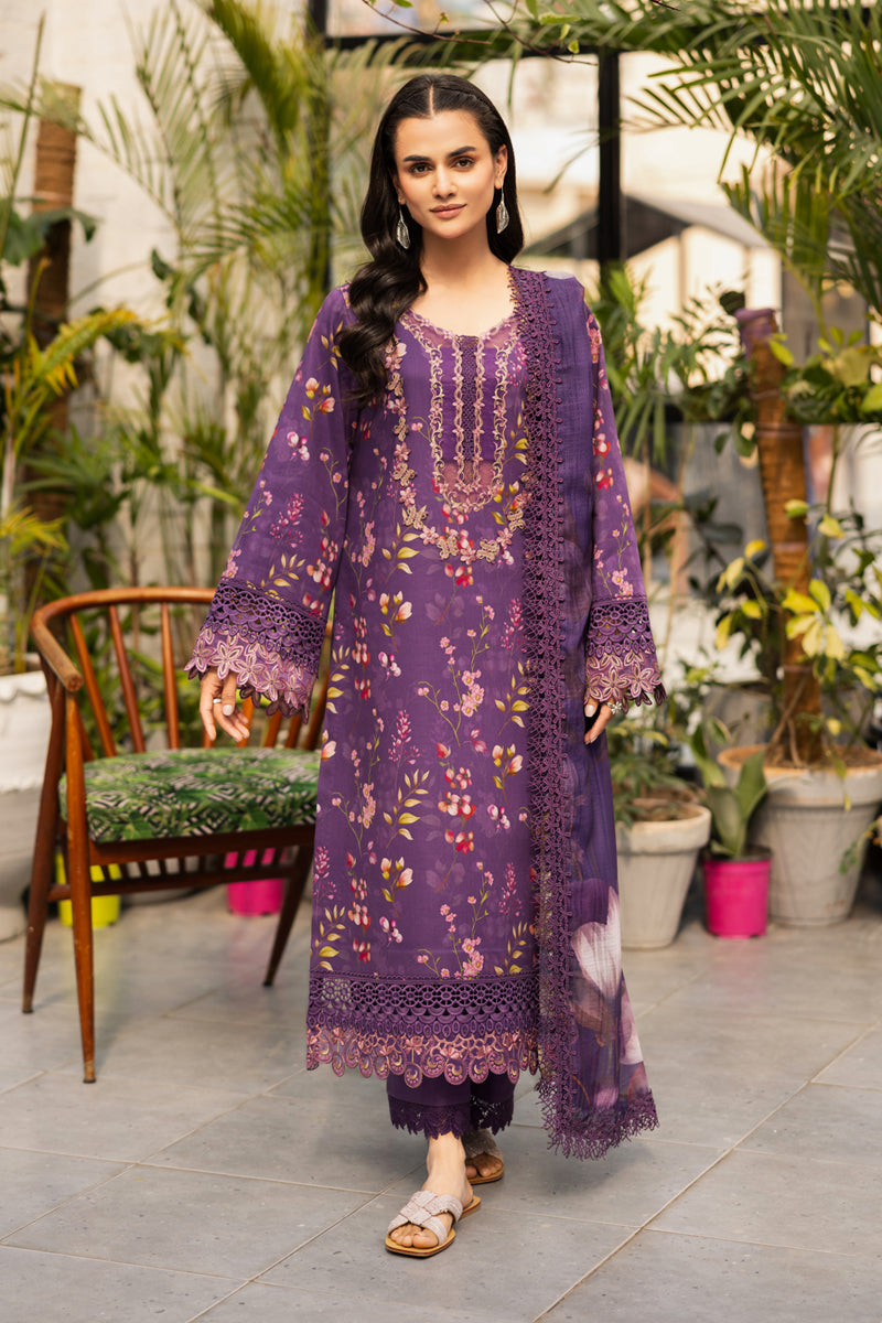 Lifestyle by Rang Rasiya Embroidered Lawn Suits Unstitched 3 Piece RR25LS D-08 Charlotte - Summer Collection