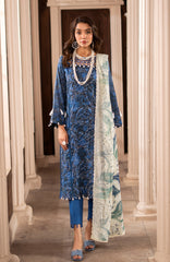 Al-Zohaib Sunshine Bloom Schiffli Embroidered Lawn Suits with Embroidered Chikankari Schiffli Dupatta Unstitched 3 Piece AZS25SB S-01 - Summer Collection