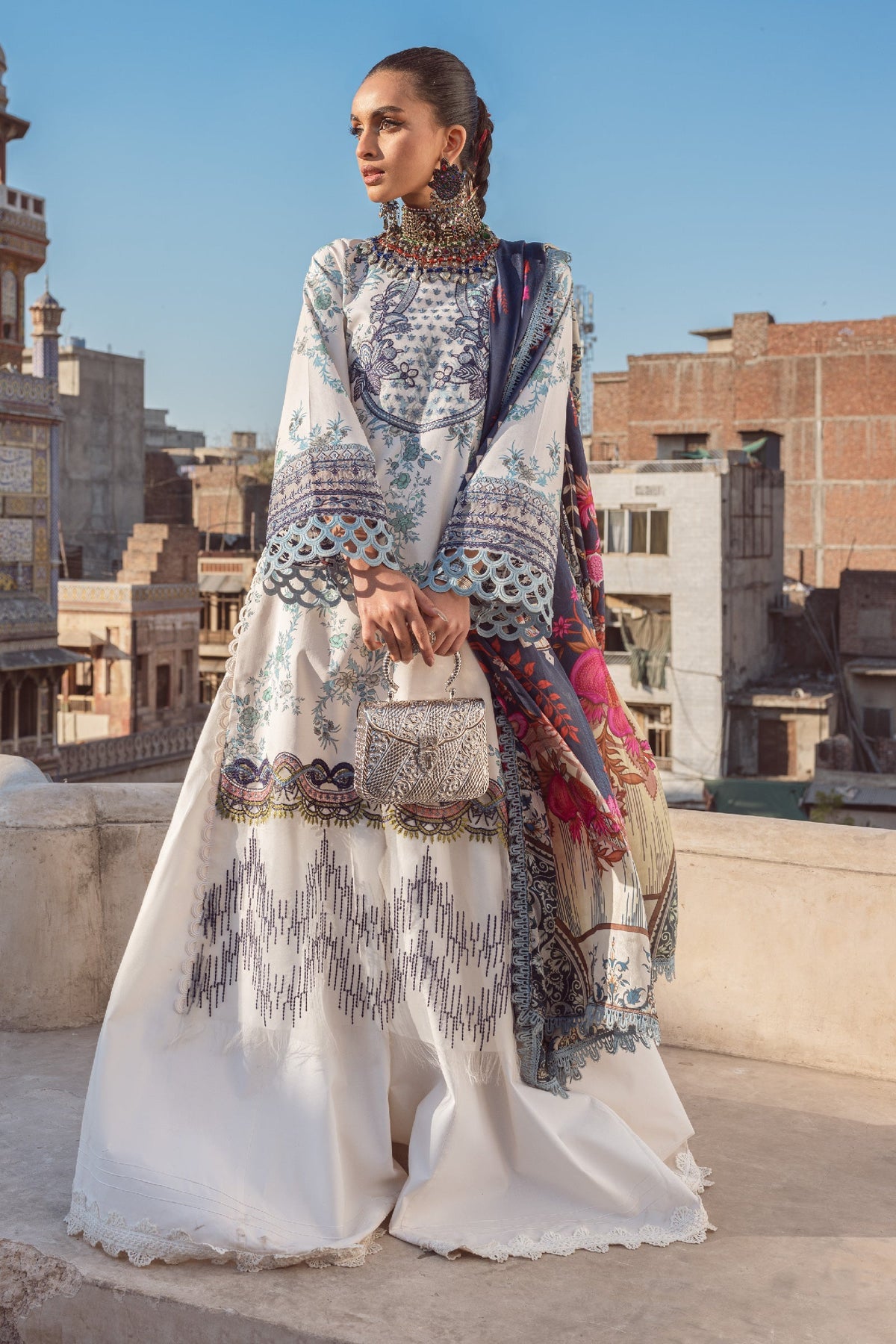 Shiza Hassan Kinar Luxury Lawn Collection - (SKL-03) Amber