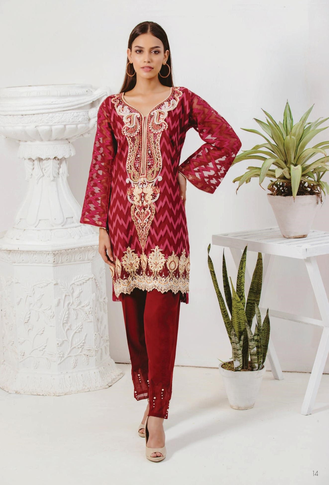 Al-Zohaib Elanoor Formal 2pc (Handwork Exclusive Collection) - 01-