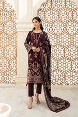FARASHA LINEN EMBROIDERED'21 - Garnet