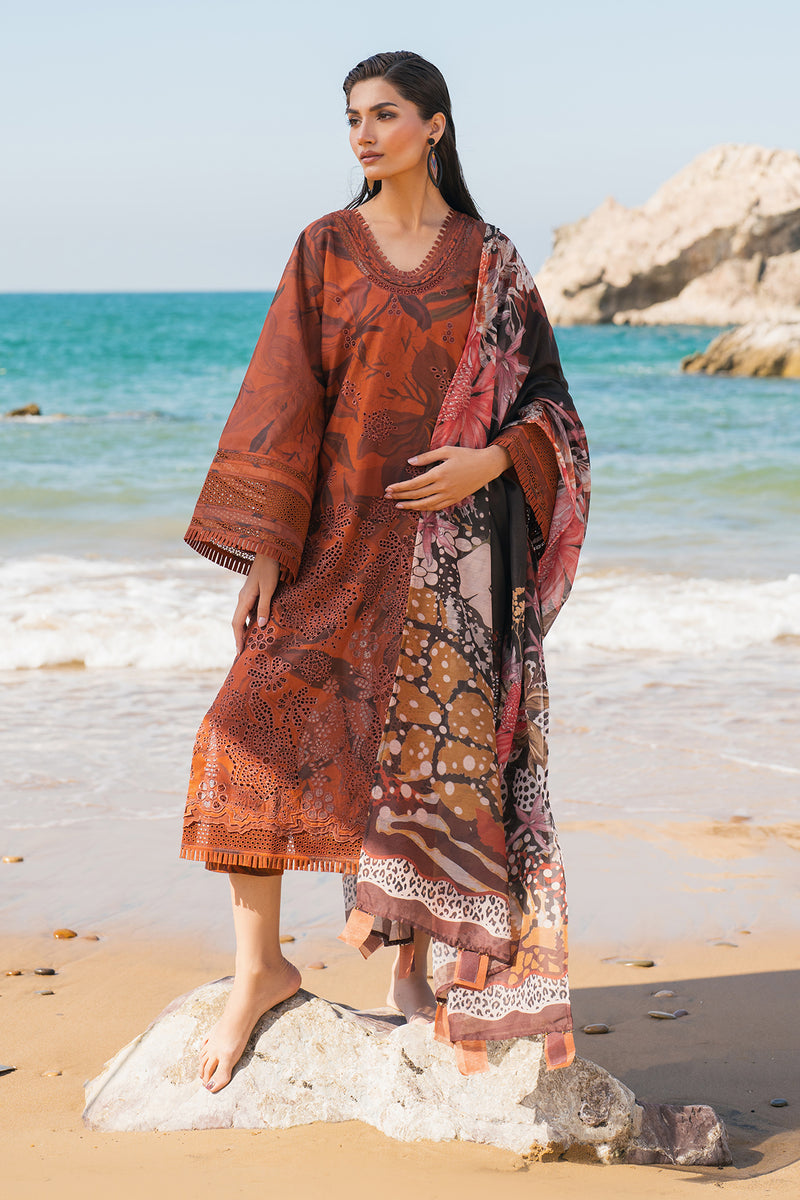 Baroque Embroidered Lawn Suits Unstitched 3 Piece BQ25EL- UF-4113 - Summer Collection