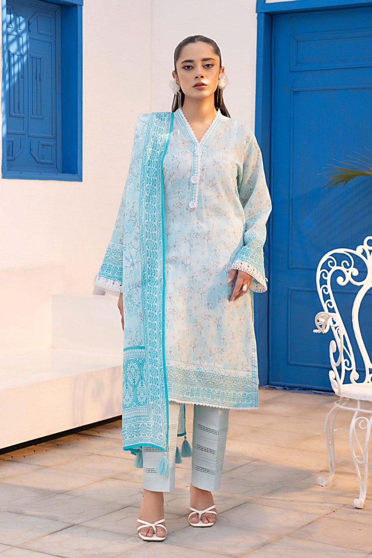 Lakhany - LSM Luxury Printed Lawn Unstitched 3 Piece Suit – LG-RL-0200 – Summer Collection
