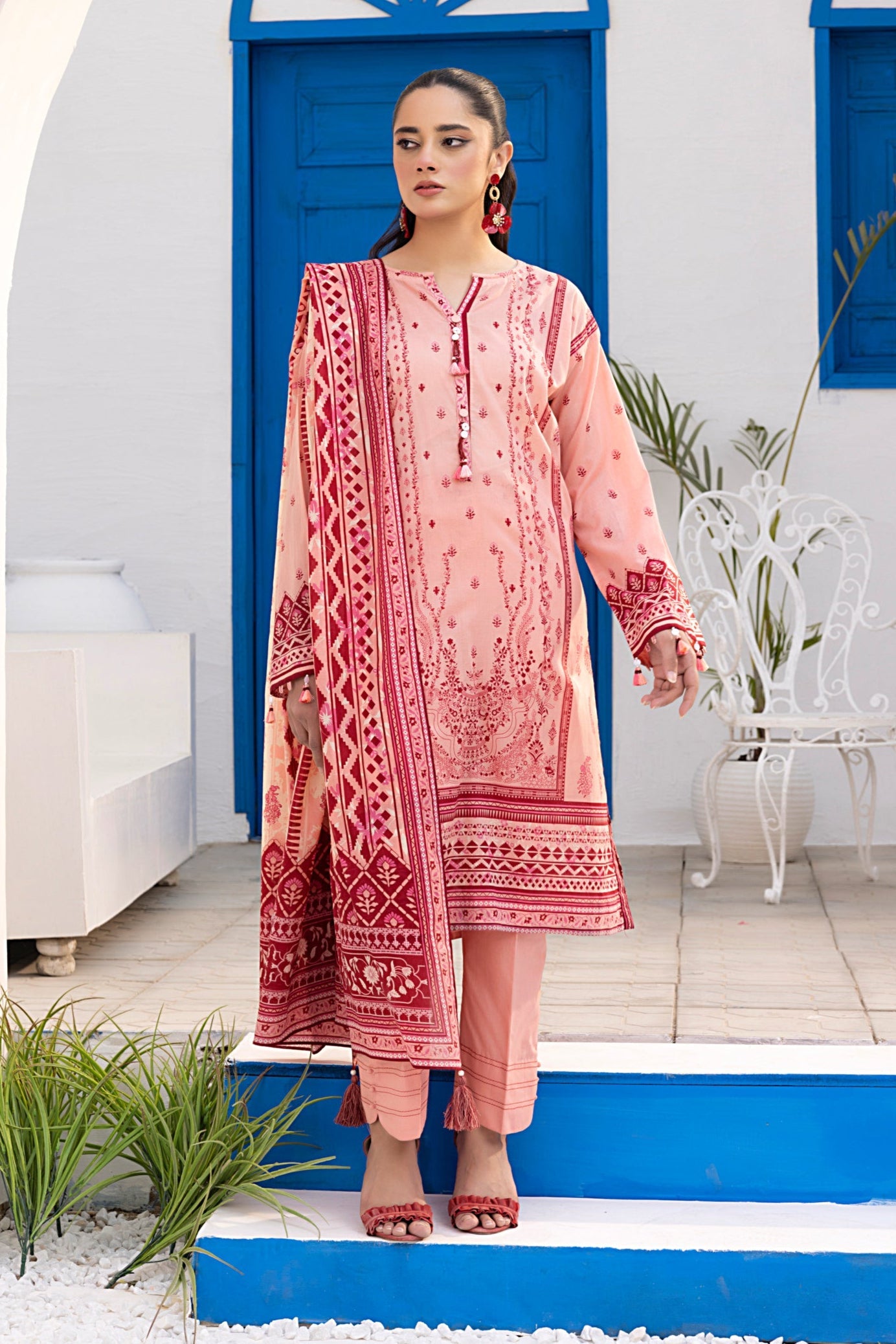 Lakhany - LSM Luxury Printed Lawn Unstitched 3 Piece Suit – LG-RL-0168 – Summer Collection