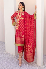 Azure Embroidered Cotton Unstitched 3 Piece Suit AZU21PF 12 Daisy - Festive Collection