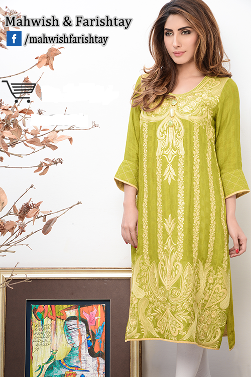 Stitched Mahwish & Farishtay Embroidered Kurti - 06 (Size-X-Large)