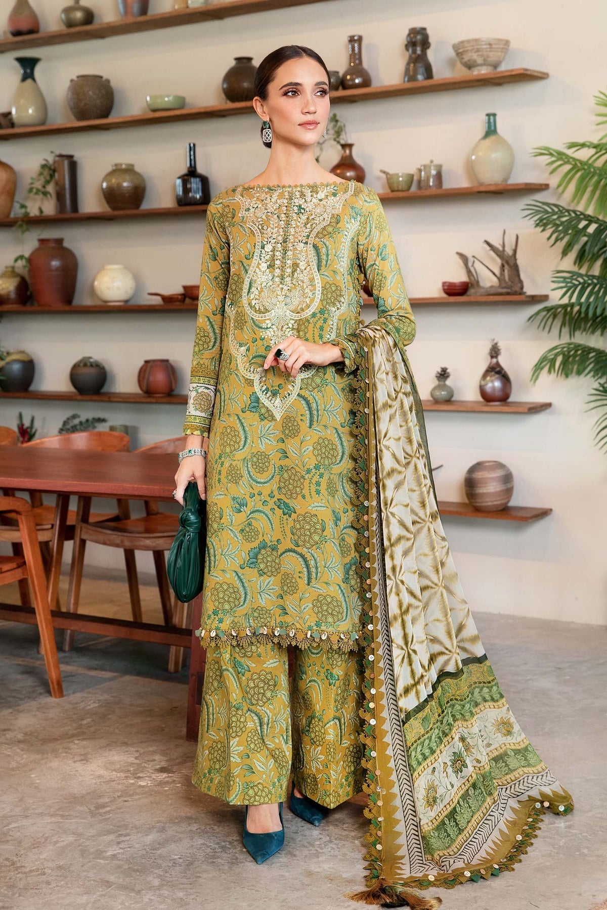 M Prints by Maria B Embroidered Suits Unstitched 3 Piece MB25MP 13B - Summer Collection