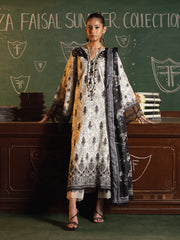 Maya By Faixa Faixal Embroidered Schiffli Suit Unstitched 3 Piece FFX24M Deniz - Summer Collection