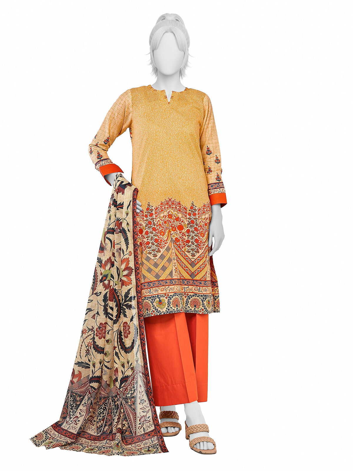 Junaid Jamshaid (J.) - Panjnad Luxury Printed Lawn Unstitched 3 Piece Suit – PLU-1463U – Summer Collection