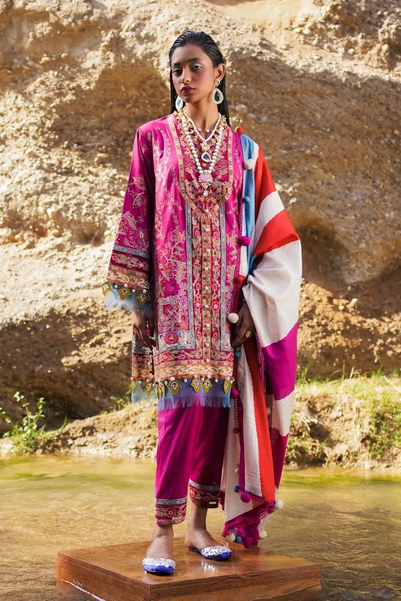Sana Safinaz Luxury Lawn Embroidered Collection - SSL-14A