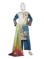 Junaid Jamshaid (J.) - Panjnad Luxury Printed Lawn Unstitched 3 Piece Suit – PLU-1578U – Summer Collection