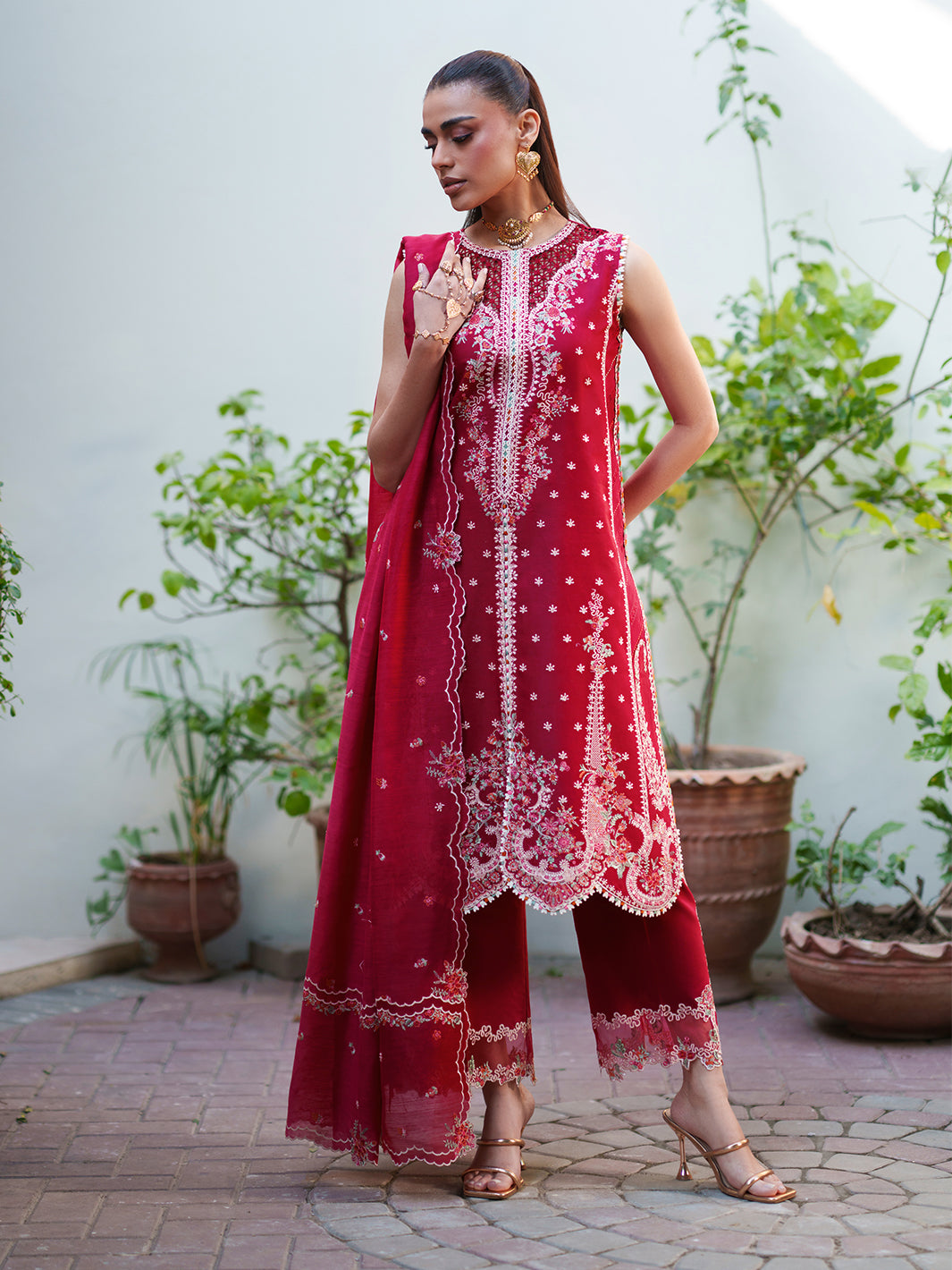Heritage Dore by Bin Ilyas Unstitched Embroidered Lawn 3 Piece Suit BI26UHD 17-6A - Summer Collection