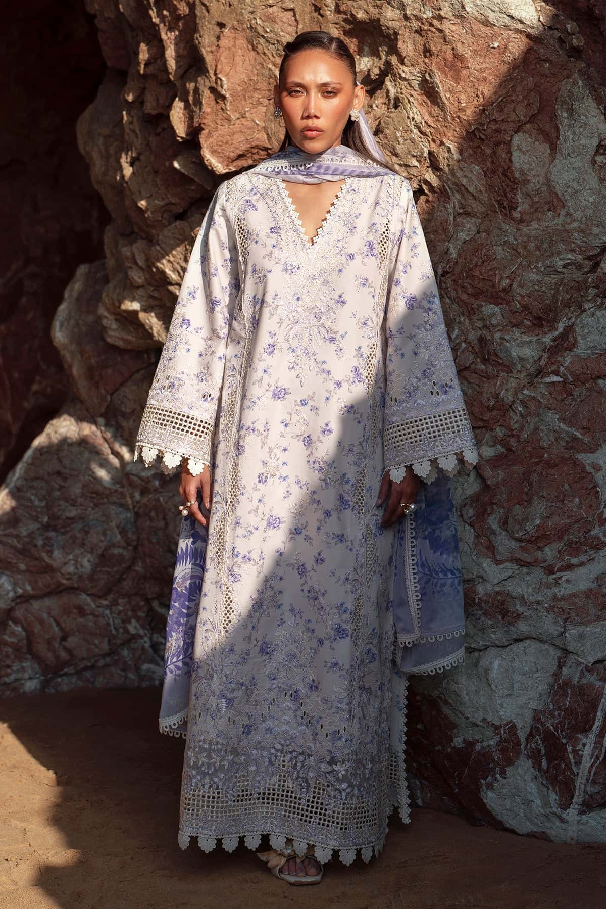 Summer Together by Afrozeh Embroidered Lawn Suits Unstitched 3 Piece AF25ST D-09 Zircon - Summer Collection