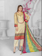 FLORAL FANTASIE LUXURY LAWN SS'21 (EMBROIDERED DUPATTA) - 03