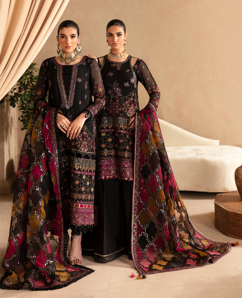 BQ-Xenia Luxury Embroidered Chiffon - KANEEL