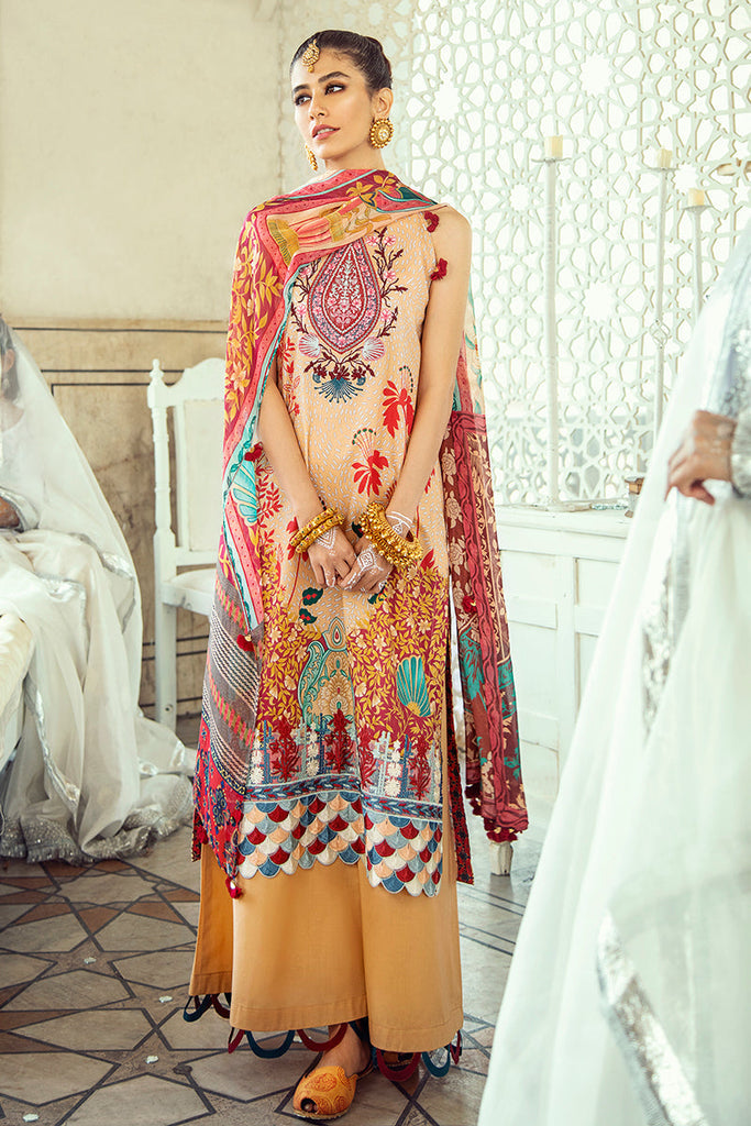 Cross Stitch Luxury Lawn Embroidered Suits Unstitched 3 Piece Collection - Ruby Musk- 09