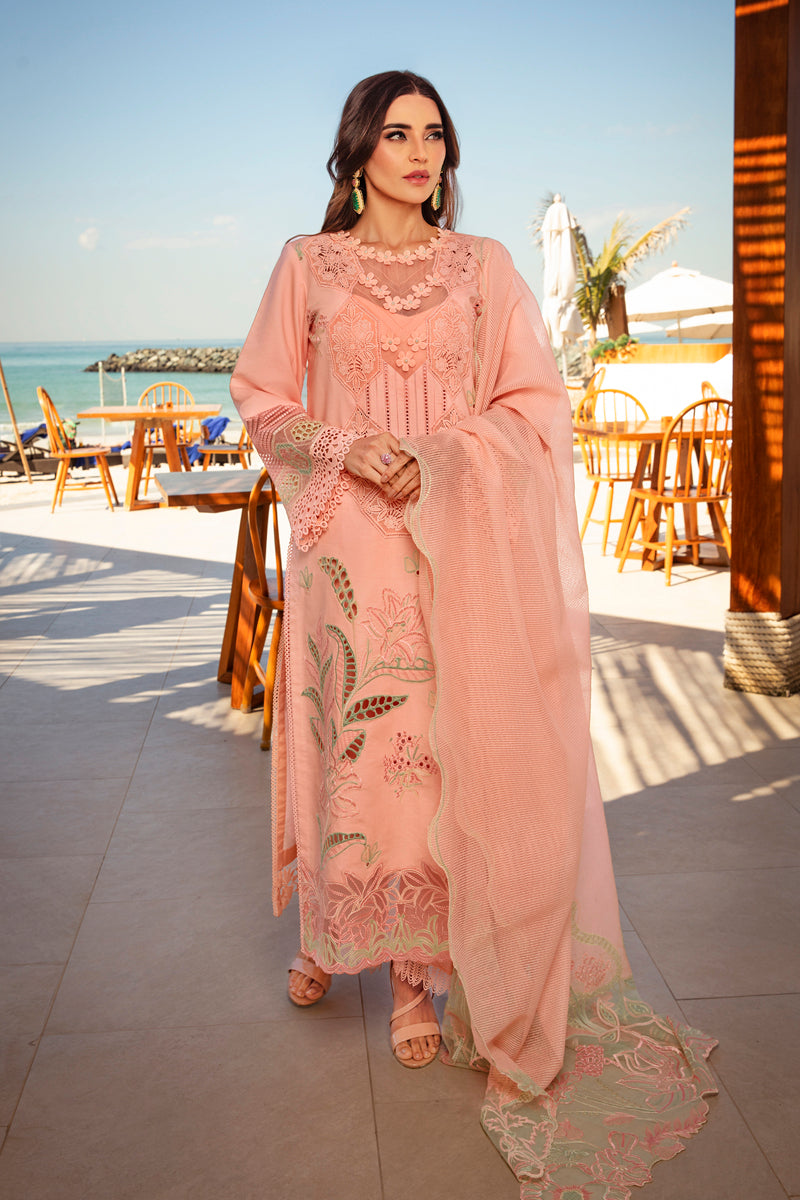 Rang Rasiya Embroidered Lawn Suits Unstitched 3 Piece RR25PS D-08 Bareeha - Summer Collection