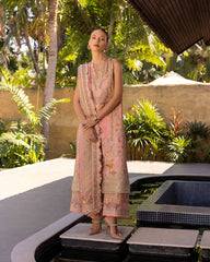 Faiza Saqlain Luxury Embroidered Lawn Suits Unstitched 3 Piece - Peony - Luxury Lawn Collection