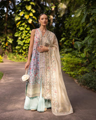 Faiza Saqlain Luxury Embroidered Lawn Suits Unstitched 3 Piece - Danica - Luxury Lawn Collection