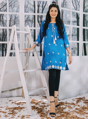 Al-Zohab Denim Embroidered Exclusive Shirts - D-01