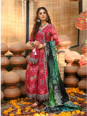 Monsoon Chunri By Al Zohaib Printed Lawn Suit Unstitched 3 Piece MSH-25-03- Summer Collection