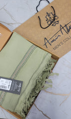 Amir Adnan's Traditional Woolen Shawl - FG-0001570-1000014-Pista Green