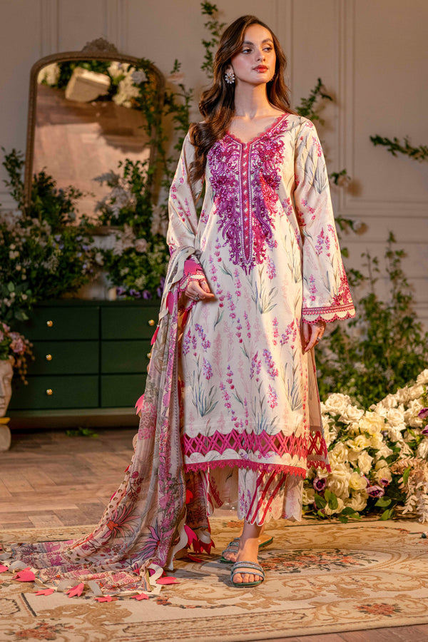 Jade Flora Luxury Chikankari Lawn Suit Unstitched 3 Piece JDL-20492