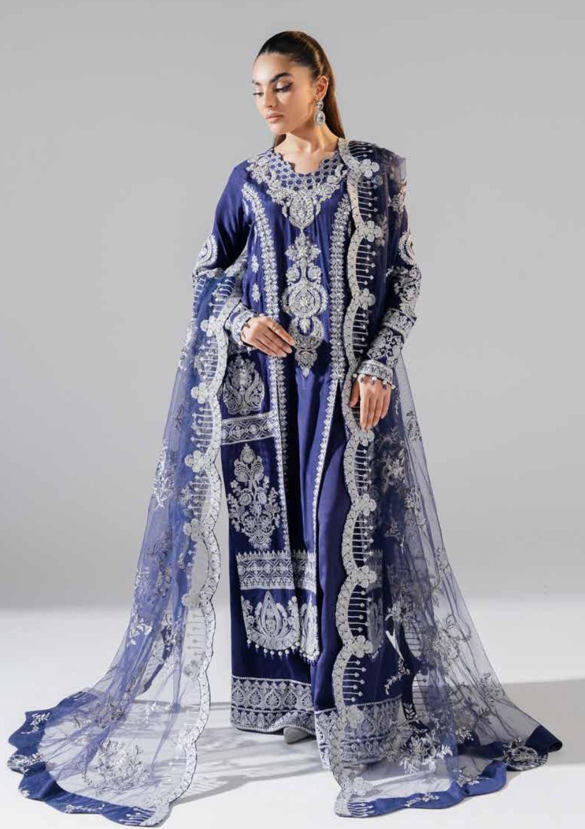 Maryum N Maria - Freesia Premium Embroidered Grip Suits Unstitched 4 Piece Zarez - FS-40029 - Aziza