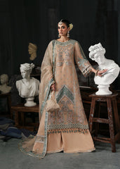 Sardinia Wedding Embroidered Organza Suits Unstitched 3 Piece D-1204 Nova - Formals Collection