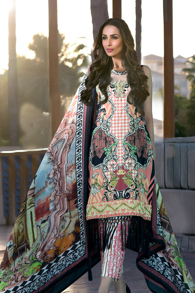Stitched Zoya Didi Lawn Embroidered Kurti - 13 (Size-Medium)