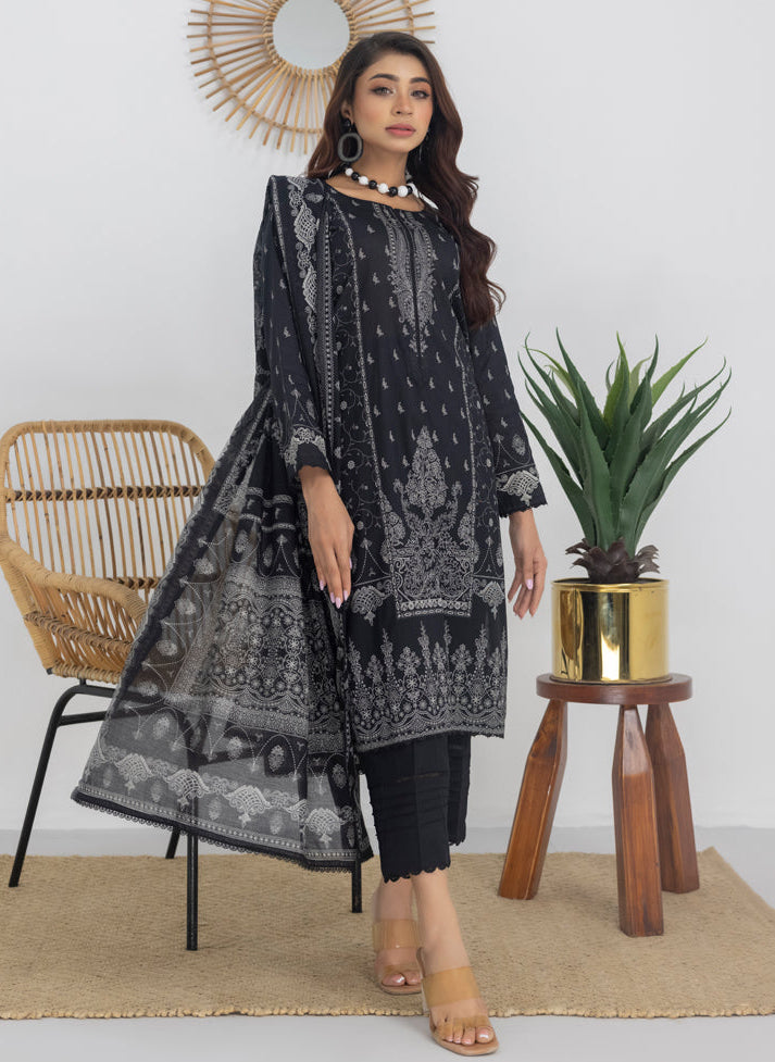 Salina by Regalia Textiles Printed Lawn Suit Unstitched 3 Piece RGT24BW3 D-03 - Summer Collection