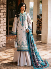 Bin Ilyas Luxury Embroidered Lawn Suits Unstitched 3 Piece BI25SE 317-B - Summer Collection