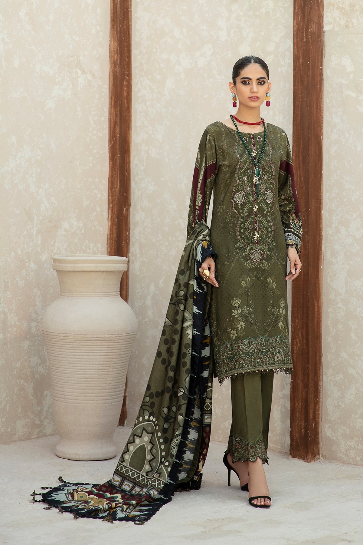 FARASHA LINEN EMBROIDERED'21 - Sea Weed